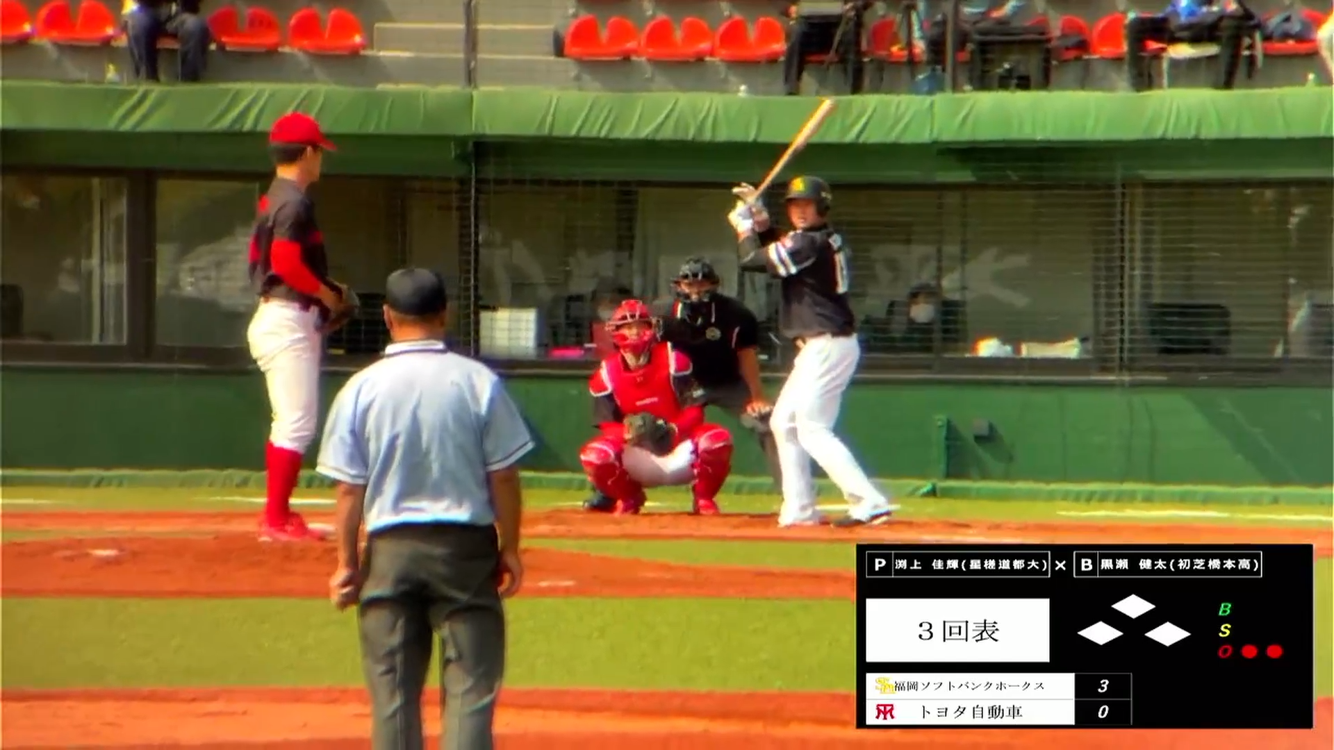 第4回タンチョウリーグinくしろ 8月13日 福岡ソフトバンクホークスvs.トヨタ自動車