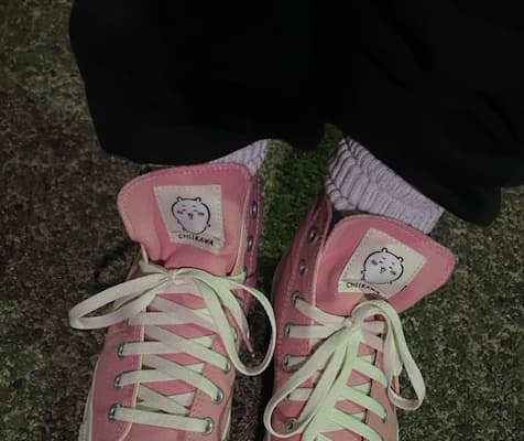 「おれこれで国立行ってたみたい」オーイシマサヨシがピンクのちいかわ靴を披露