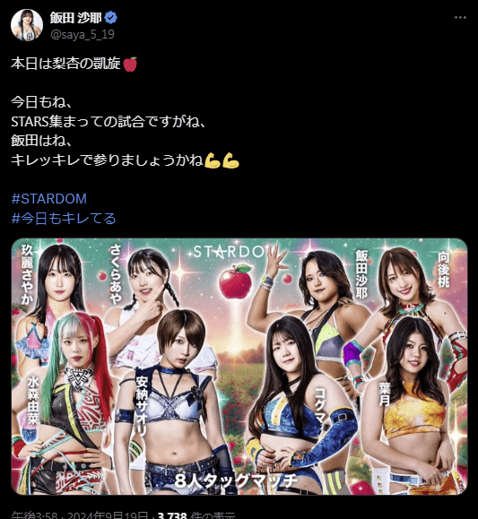 STARDOM 凱旋試合で飯田沙耶が圧巻のパフォーマンスを見せる