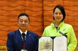 「感動しました！」大山加奈、泉佐野市スポーツ大使3期目に就任