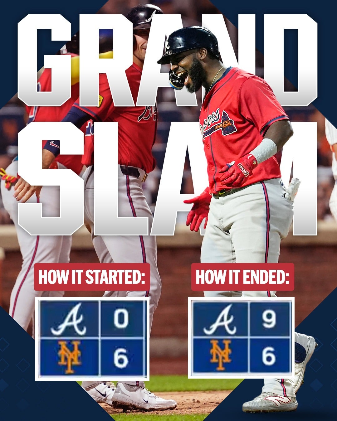 ブレーブス、大逆転の満塁弾