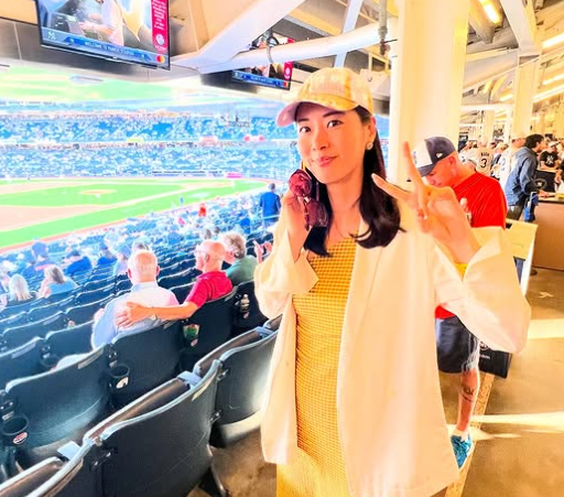 元バスケ日本代表・中川聴乃、NYでヤンキース観戦「会場はとっても盛り上がっていました」