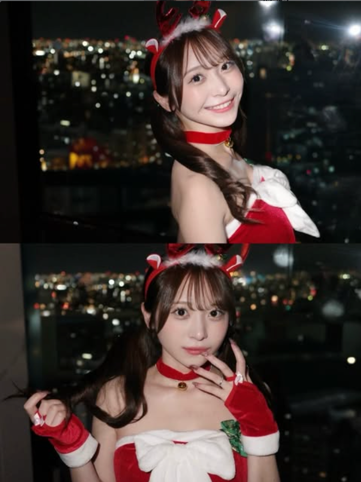 美人すぎるサンタ! クリスマスの投稿が話題に