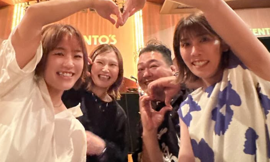 吉田沙保里、豊ノ島・絵莉・沙羅と名古屋で“笑顔の再会” ハートポーズも披露！