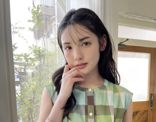 道重さゆみ、春の陽差しに映えるチェックワンピで魅せる透明感。ブルーレーベルの愛が詰まったトキメキ全開のスタイリング