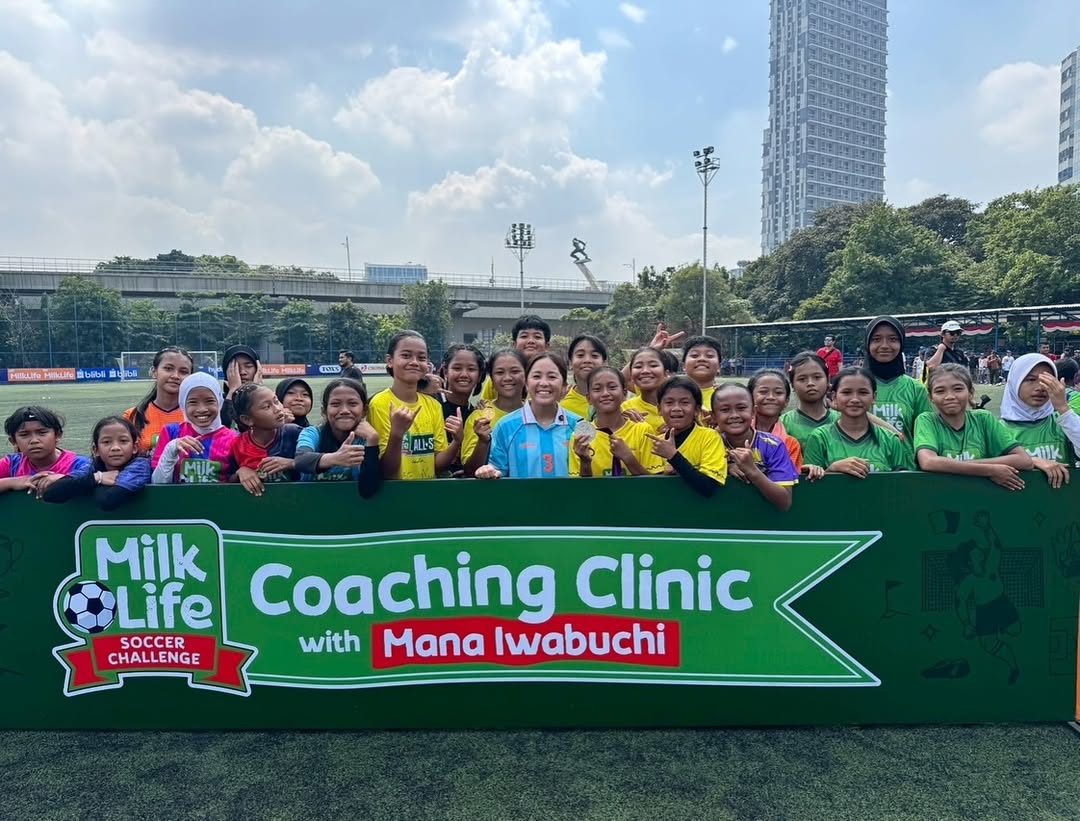 元なでしこジャパン・岩渕真奈がジャカルタでサッカー教室に参加「純粋で素直でとても可愛かったです」