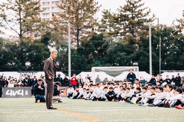 本田圭佑 自身が発起した「4v4」の全国大会初日に開幕宣言👀