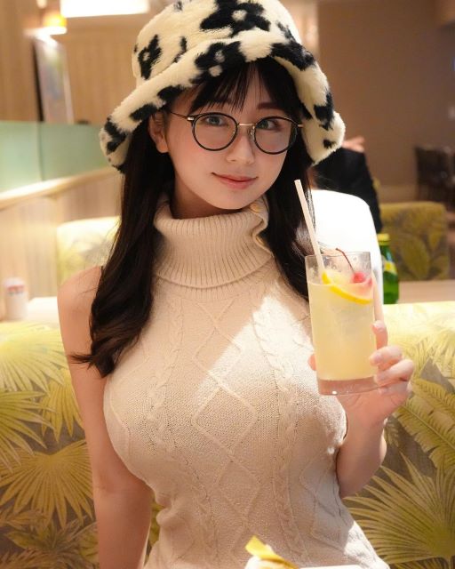 グラドル社長・くりえみ「メガネ×ニット」萌え大渋滞ショットにファン悶絶！