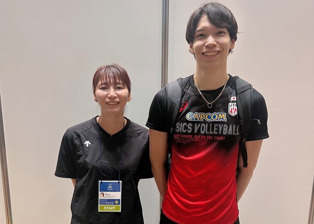 元日本代表・秋本愛が山内晶大との2ショットを公開、欠場へのエールも