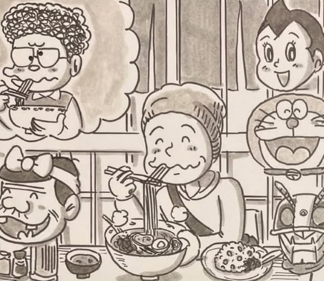 食べてみたいの声続出！パラパラ漫画家・鉄拳 伝説のラーメン屋で食事！？