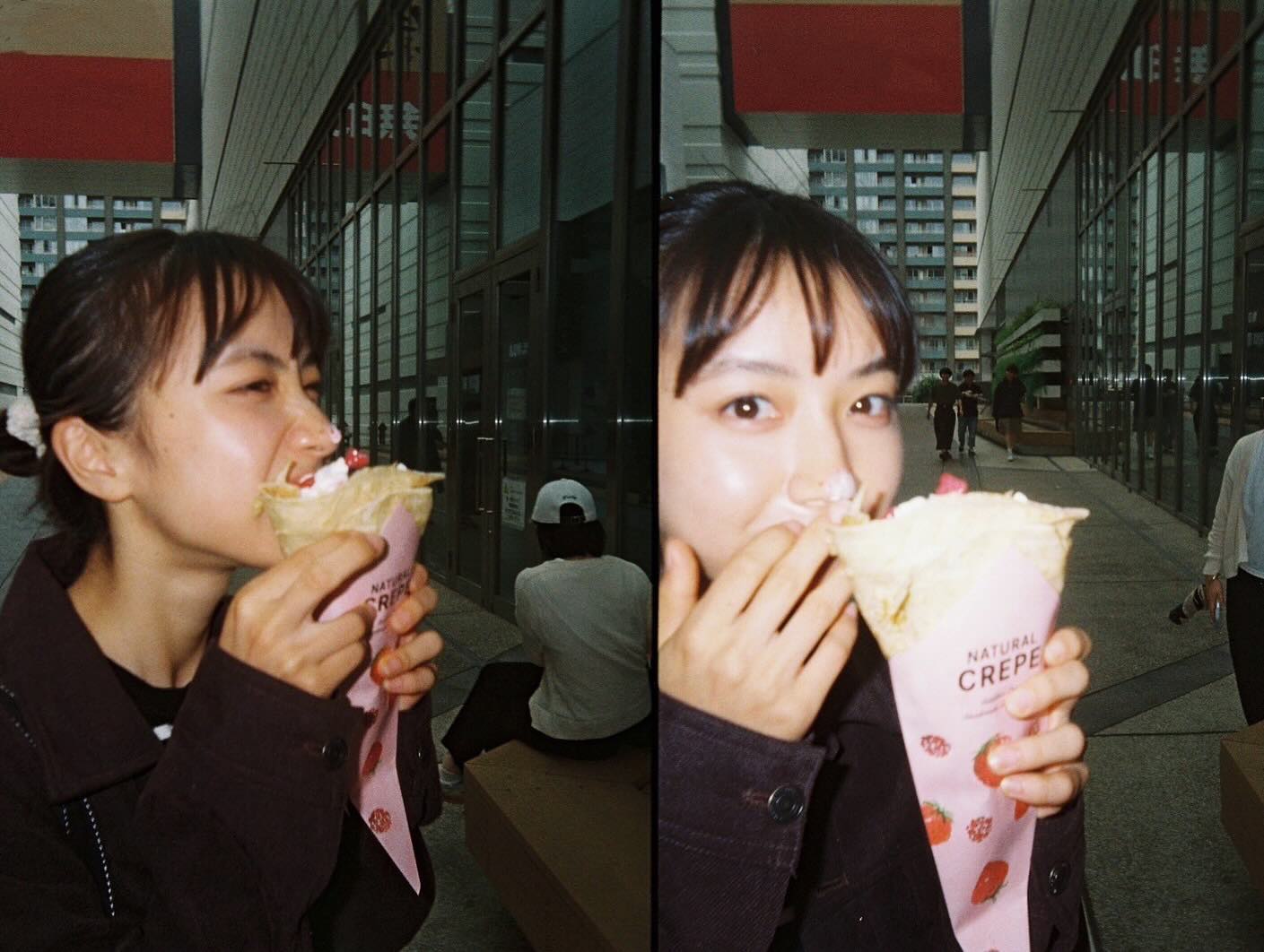 人気急上昇中女優のクレープを頬張る姿が