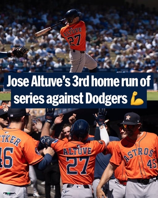 アルトゥーベが「ドジャース戦で3発7打点の大暴れ」！敵地に響いた“背番号27の一撃”