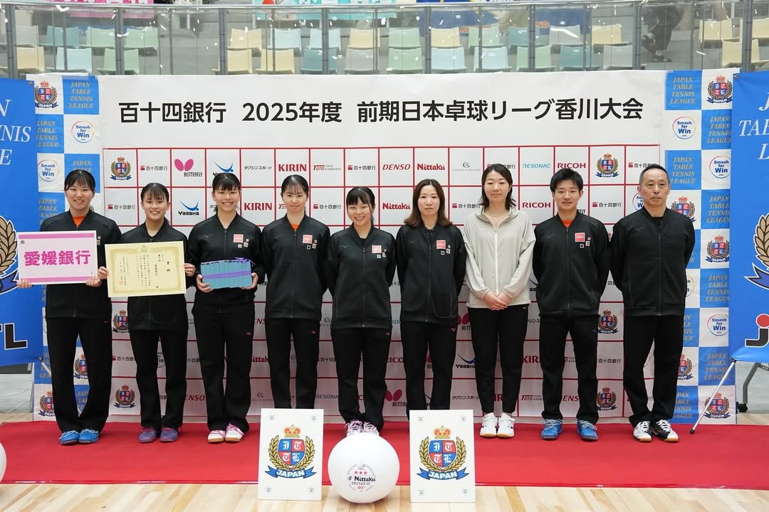卓球・南波侑里香が前期日本リーグを終える「結果は2位でした！！！」