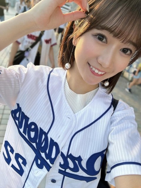 「敵ながら天晴れでした...」美人タレントキャスター・廣岡まりあ、インスタで興奮の野球観戦投稿！