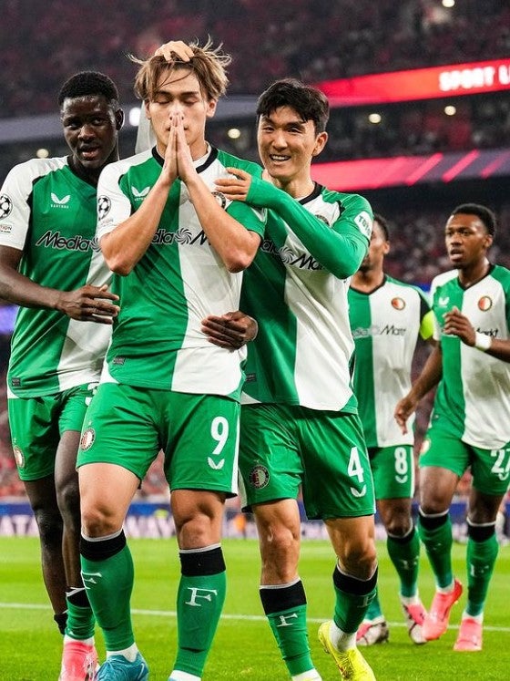 上田綺世がCL初ゴール！強豪ベンフィカに3発快勝