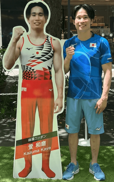 体操日本代表の萱和磨がイベントにサプライズ出演