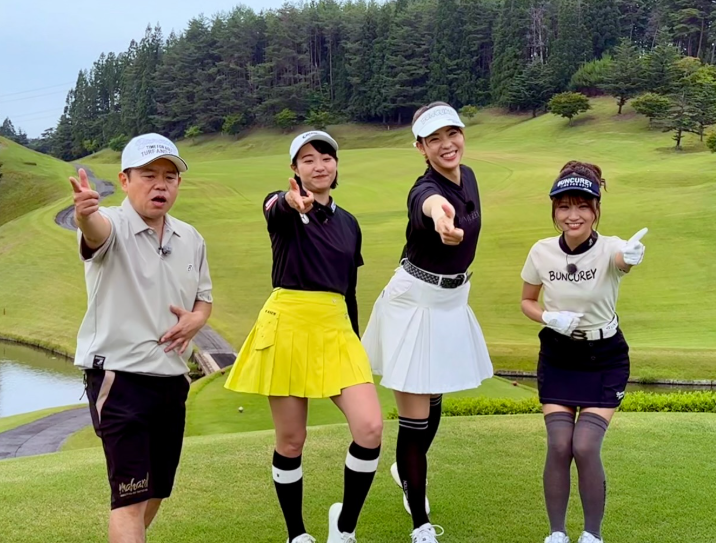 迫田さおり、『ダイアン津田のバーディーチャンす〜』で桃プロとゴルフアドバイス共演披露