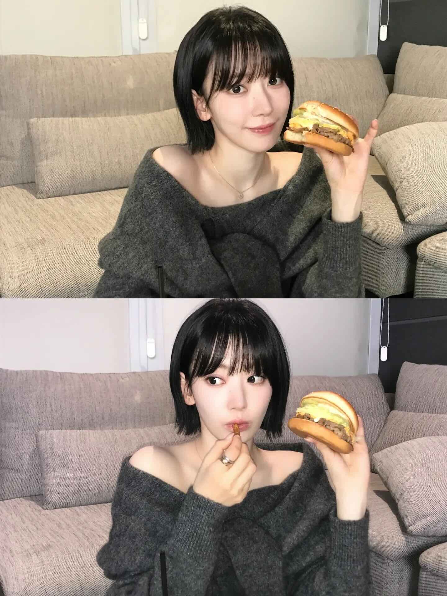 宮脇咲良、ハンバーガーショットを公開