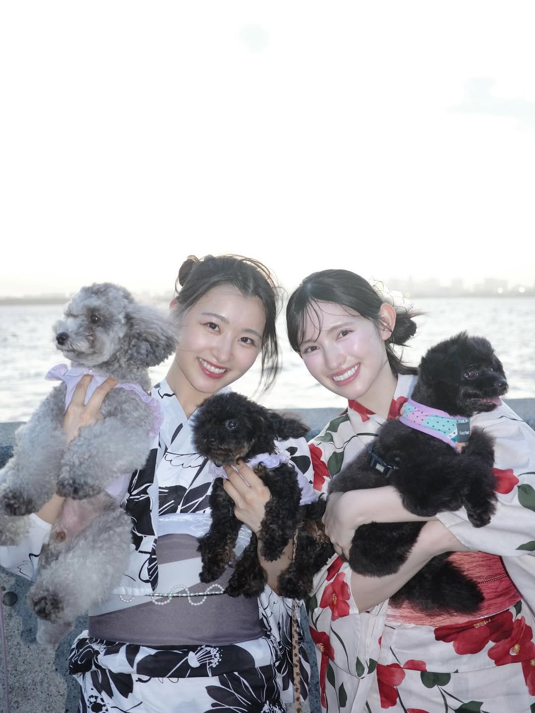 「じゅりあき尊い」超ときめき♡宣伝部・菅田愛貴、仲良しメンバーとの浴衣×わんちゃんのげきかわツーショットを大公開！