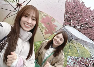 水卜麻美、河津桜＆菜の花を満喫「とてもきれいでした」