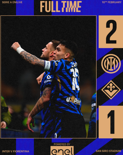 インテルがフィオレンティーナを撃破、4日前のリベンジ達成