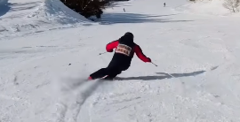 「アスリート級の滑り！」おばたのお兄さん、スキー場で華麗な滑走を披露