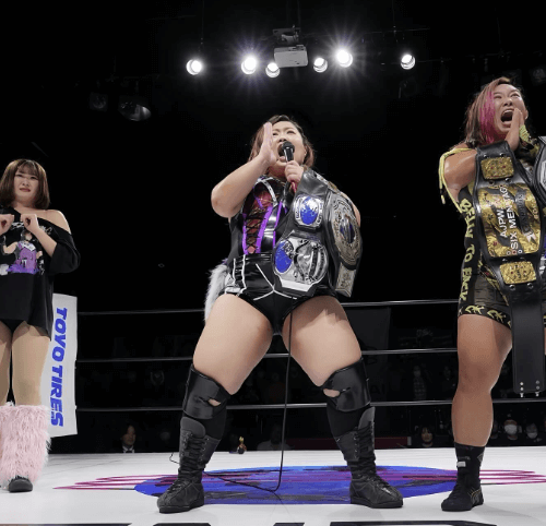 くりぃむ有田が今一押し！？仙女 橋本千紘、新木場で超重量級パワー炸裂！チーム200キロがリングを揺らす！