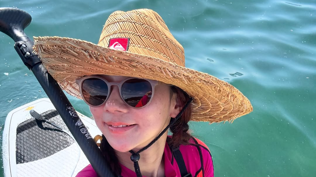 指出瑞貴、SUP中に大量のクラゲと遭遇　「怖くなりすぐ退散」もリベンジ誓う