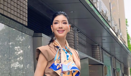 「美脚すぎる…！」アンミカ、大人の短パンコーデに絶賛の嵐！ベージュ×スカーフの私服姿が話題