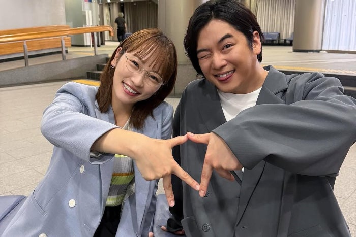 かわちぃ顔いただきました！！川栄李奈と千葉雄大のツーショット！