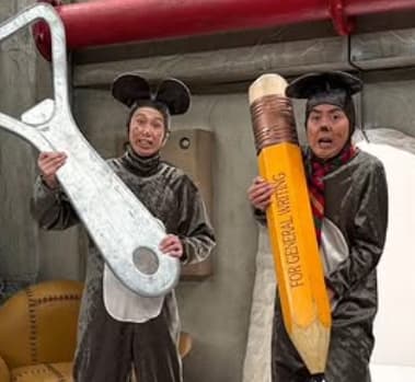 「似合ってる〜」アンガールズ・田中卓志、コンビでネズミになった姿を披露！