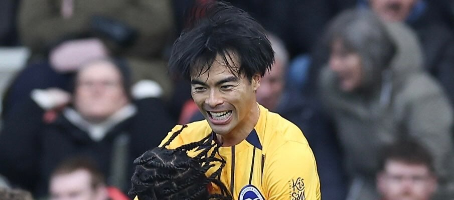 三笘薫、公式戦3試合連発弾でブライトン大勝！