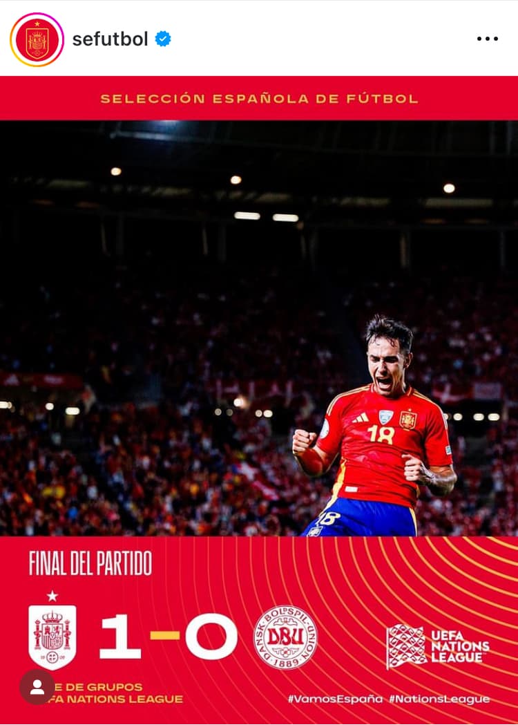 スペイン、デンマークを1-0で下しグループ首位に浮上—スビメンディの決勝ゴールが勝負を決める