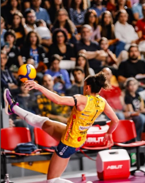 会場が大熱狂！オリンピックメダル獲得の海外バレーボール選手が1本をつなぐ執念のスパープレー！！
