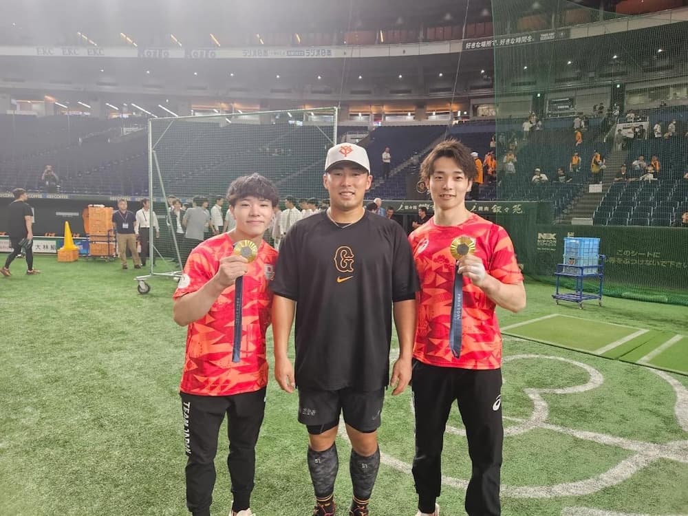 巨人の若き大砲 × パリ五輪金メダリスト、夢の豪華3Sが実現「パワーを頂きました」