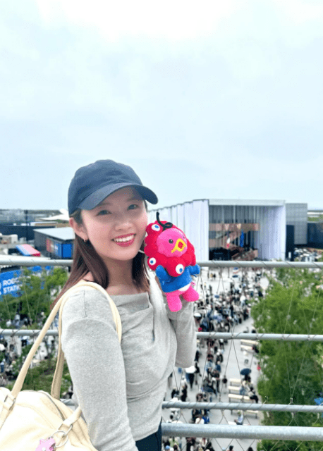 「２万歩も歩いた」朝日放送テレビ鷲尾千尋アナ、マスコットのエビシーと初のプライベート万博へ！