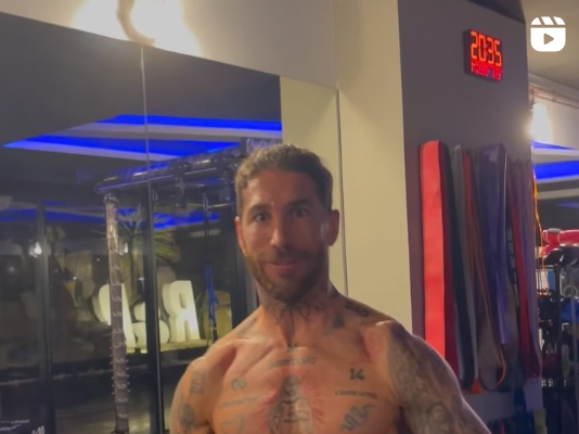 無所属のセルヒオ・ラモス、ハードすぎるトレーニングが話題に