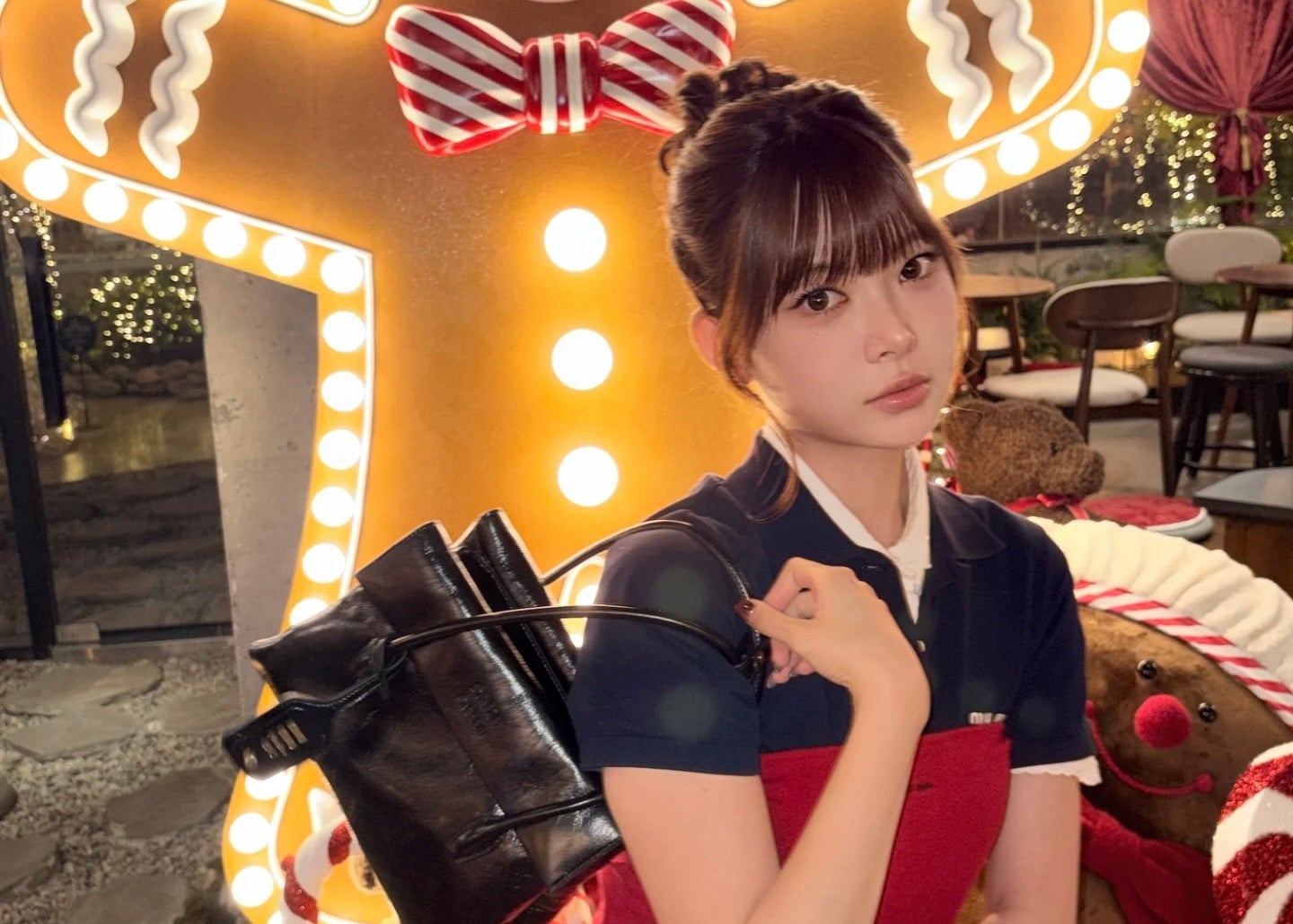 「わぁぁぁかわいい…」LE SSERAFIMホン・ウンチェのクリスマスショットにファン悶絶「お人形さんみたい！」