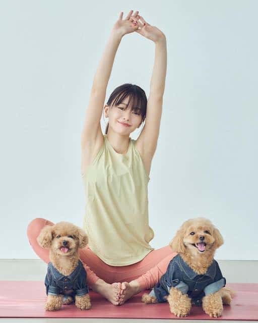 山本舞香が愛犬と今話題のアクティビティに挑戦🧘‍♀️🐶可愛すぎると話題に💖