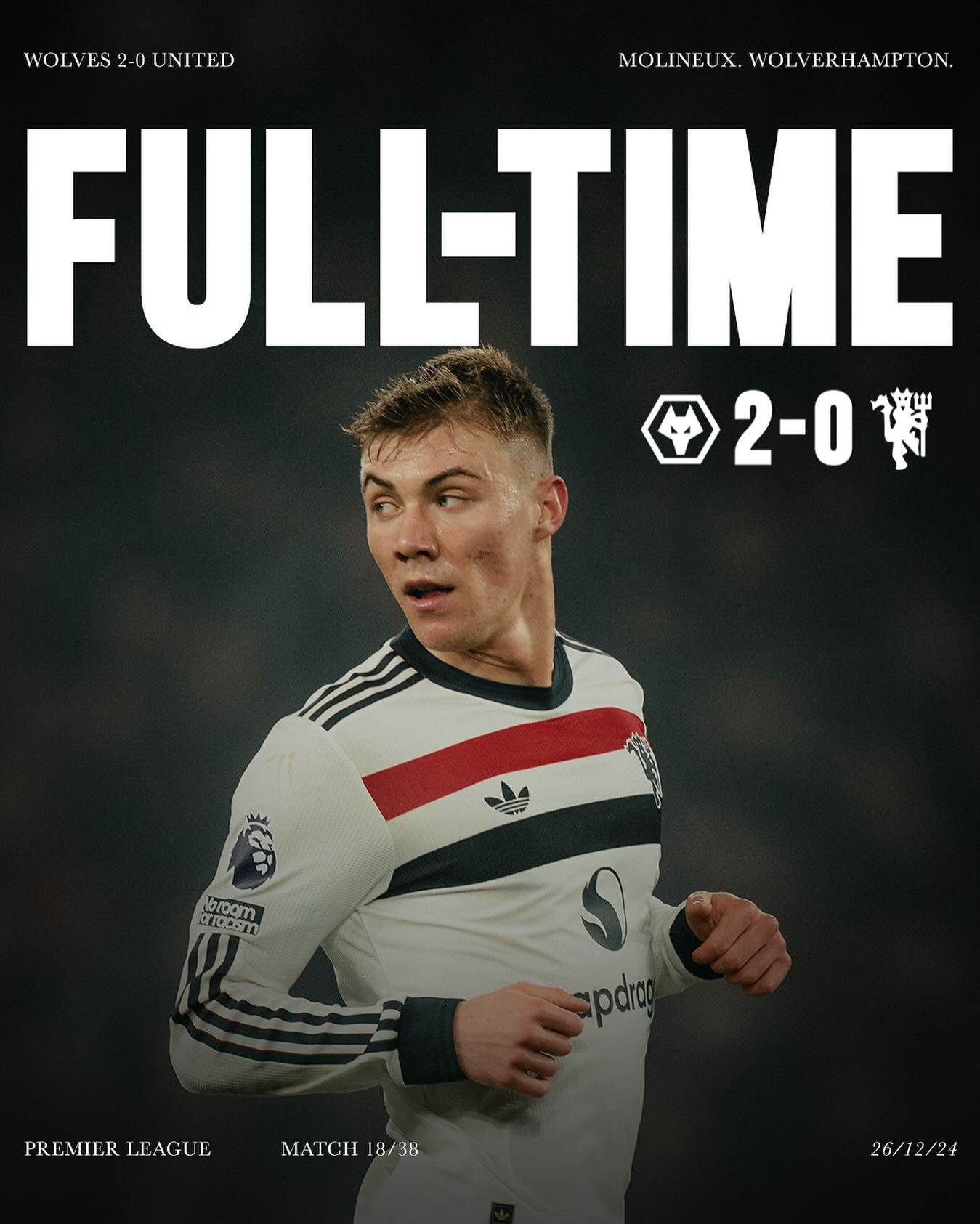 泥沼マンU、ウルブスに敗れて公式戦3連敗