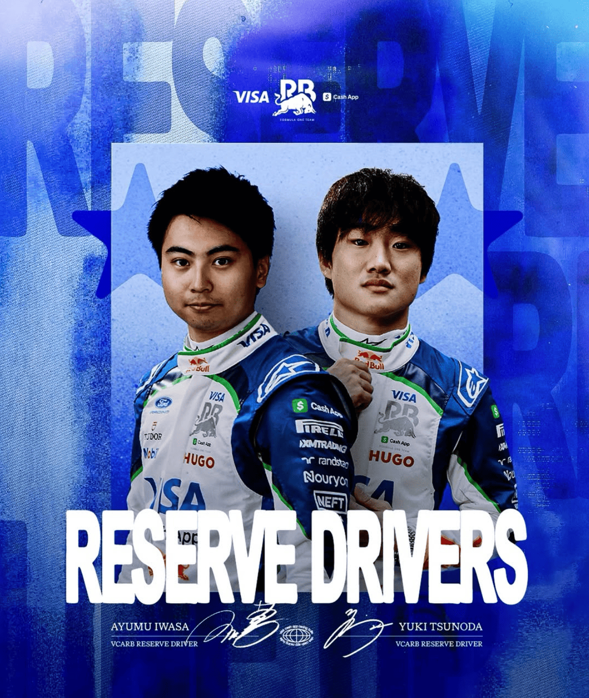 【F1】レーシングブルズが日本人ペアのリザーブ体制を発表 角田裕毅と岩佐歩夢が2026年をサポート