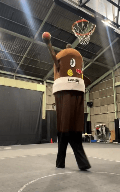 「絶対に！絶対に！」ゆるキャラ・ねば〜る君、ダンクシュートに挑戦⁉気になる結果は…