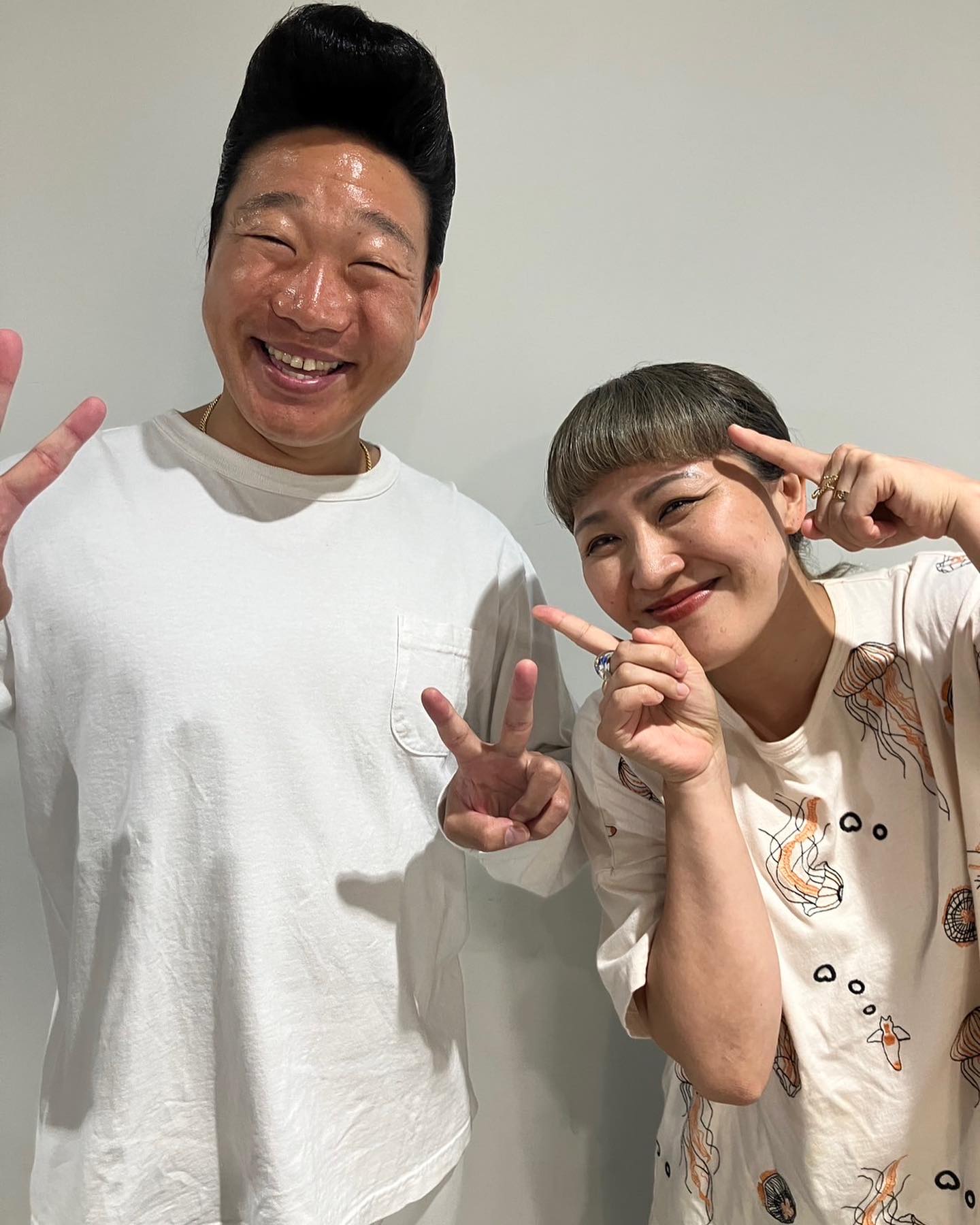 「たまたま別収録で遭遇ぅ」丸山桂里奈がみやぞんと仲良し2ショット📸