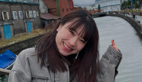 石田亜佑美、小樽運河での写真を投稿「顔みたいだね！似てるね！」