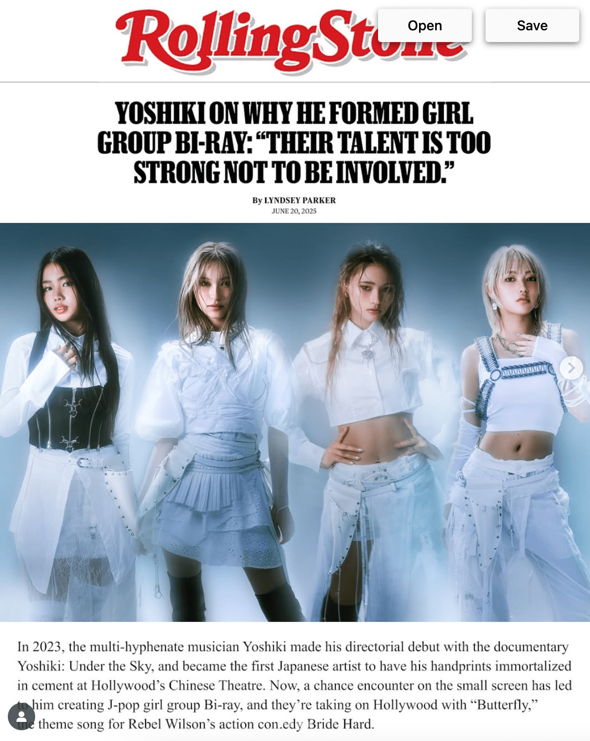 【世界が注目】YOSHIKIプロデュースのガールズグループ「美麗-Bi-ray」がローリングストーンに登場「才能が強すぎて関わらずにいられなかった」