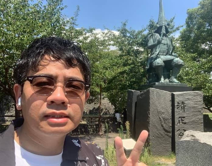 ミキ昂生　猛暑に挑む！再び熊本城へ！加藤清正公との熱いひと時