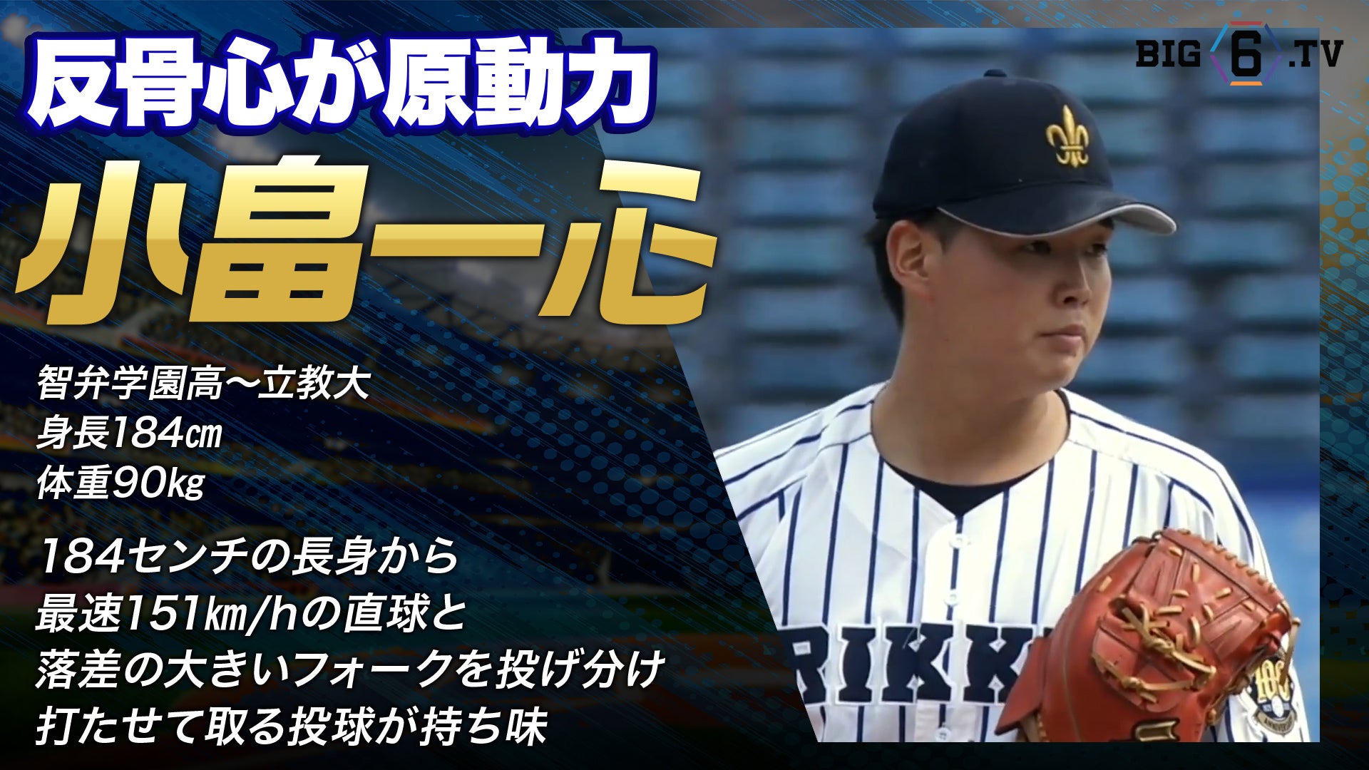 【ドラフト注目候補2025】小畠一心（立教大学）