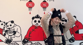 神戸中華街で“くまさんコーデ”披露！長谷川朋加のランニング日記が話題