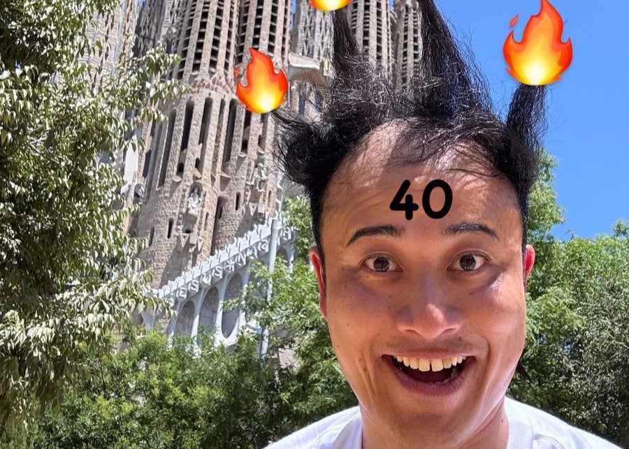 お笑い芸人・ノボせもんなべ　40歳の誕生日を報告！炎の髪型で元気宣言