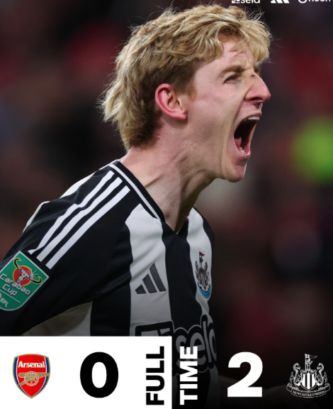 ニューカッスルがカップ戦準決勝でアーセナルに先勝！決勝進出へ王手をかける